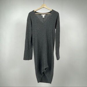 Gracie Asymmetric Striped Wool Dress S